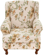 KRFOONN Wingback Chair Covers Slipcovers 2 Piece Stretch Wing Chair Covers by KRFOONN
