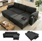 93" L Shaped Sleeper Sofa Bed, Pull Out Sectional Couch by KCGKCG
