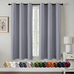 MIULEE Blackout Curtains for Bedroom 2 Panels 40 x 54 Inch Long Silver Grey | by MIULEE