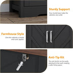 knoworld Buffet Sideboard with Storage Farmhouse with 4 Doors, Dining Room - Image 8