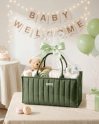 Blissful Diary Baby Diaper Caddy Organizer, Stylish Storage Basket - Image 8