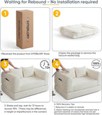 Versatile 2 in1 Loveseat Armchair Couch Convertible Boneless Chaise Lounge - Image 7