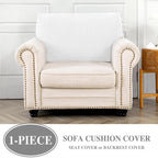 LA MEACK Couch Cushion Cover Seat Cushion Cover Stretch Armchair Cover Separate - Image 3