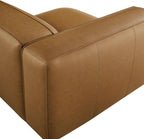 Modway Auren Vegan Leather Left Modular Armchair in Camel - Image 9