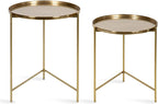 Kate and Laurel Ulani Modern Nesting Side Table; Set of 2; Gold; Sophisticated - Image 8