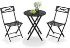 GarveeTech 3-Piece Folding Bistro Set, Heavy Duty Outdoor Patio Furniture - Image 2