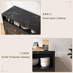 Sideboard Buffet Cabinet with Storage, 31.5" Coffee Bar Cabinet with LED Lights - Image 6