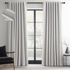 Topfinel Linen Gray Blackout Curtains 96 Inch Long, Boho Beige Gothic Viral by Topfinel
