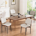 REONEY Dining Chairs Set of 4, Mid-Century Modern Upholstered PU Leather Chairs by REONEY