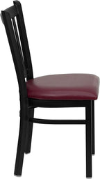 Flash Furniture 2 Pack HERCULES Series Black Vertical Back Metal Restaurant - Image 6