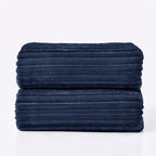 BEDELITE 3D Ribbed Jacquard Navy Blue Full Size Blankes - Image 7