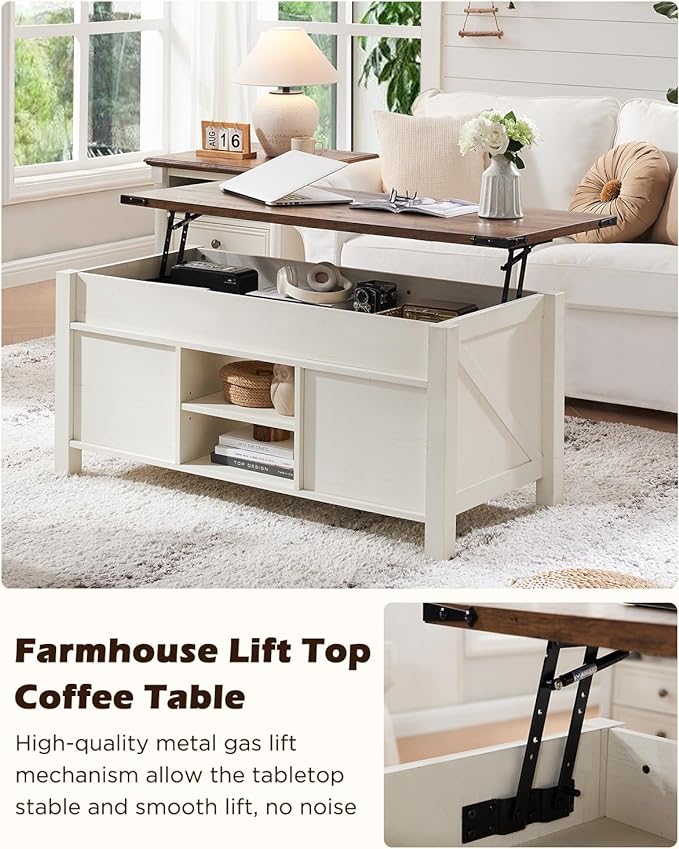 OKD 48" Farmhouse Lift Top Coffee Table - Image 2