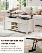 OKD 48" Farmhouse Lift Top Coffee Table - Image 2