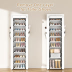 ROJASOP Shoe Rack with Covers 10 Tier Large Shoe Organizer Tall Shoe Closet - Image 6