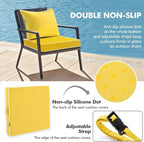MIULEE Yellow Outdoor Seat Cushion 22x22 Inch Waterproof & 3 Year Fade - Image 4