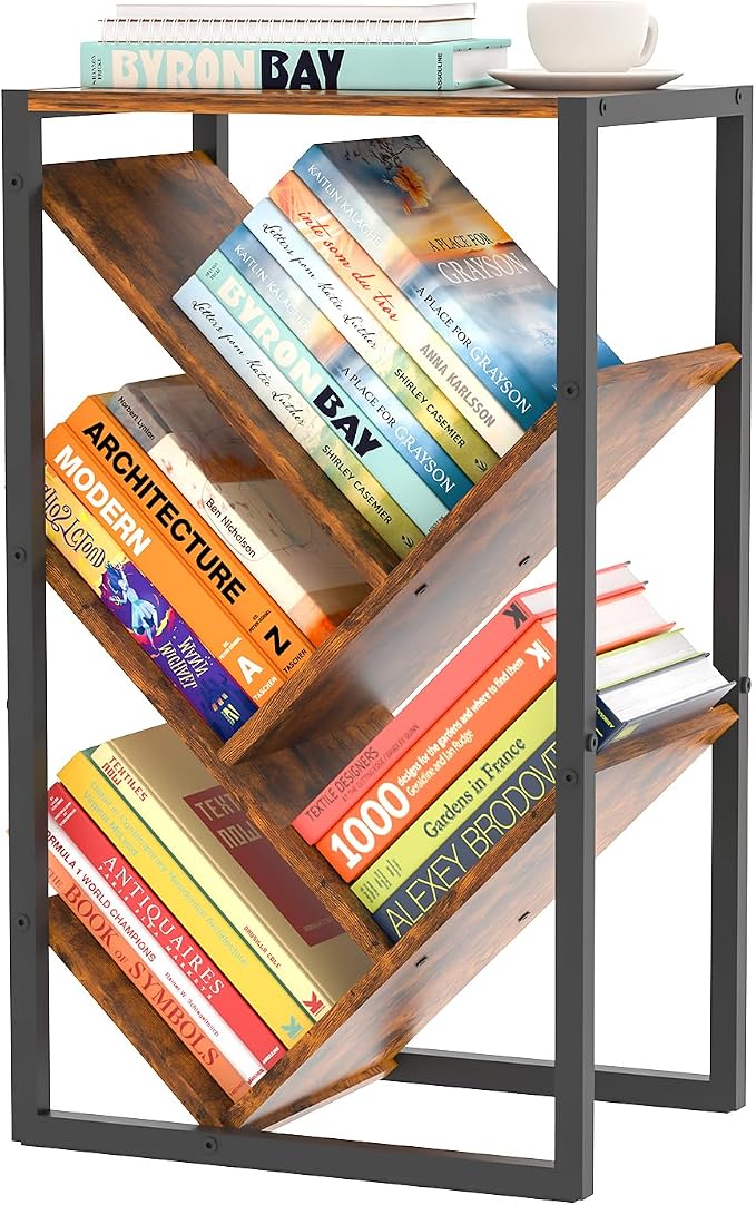 Small Bookcase - 5 Tier Tree Bookshelf - Image 9