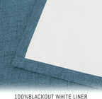 Yakamok Dusty Blue Linen Textured Curtains 84 Inches Long - Image 3