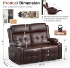 Power Loveseat Recliner with 2-Point Graphene Heat & Massage, Under-Seat - Image 2