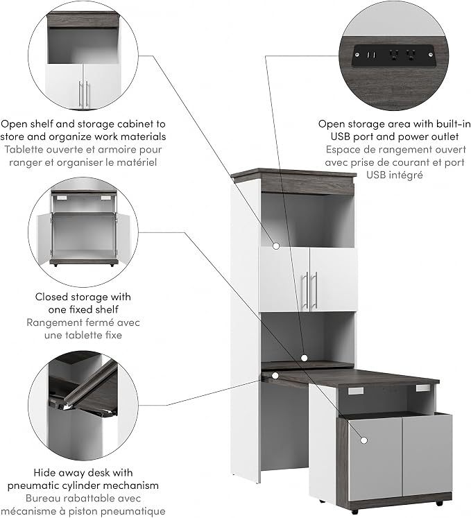 Bestar Orion 30W Tall Storage Cabinet - Image 5