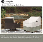 Outdoor Swivel Lounge Chair Cover, 100% Waterproof Heavy Duty Outdoor Chair - Image 7