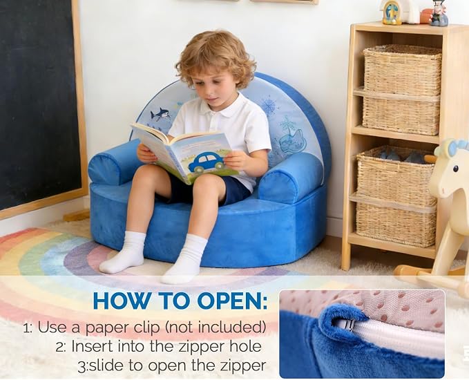 Snuggly Toddler Chair, Soft Kids Sofa - Image 7