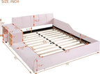 SOFTSEA Queen Upholstered Grounded Bed, Mother & Child Platform Bed - Image 2