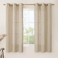 60 Inch Sheer Linen Curtains for Bedroom 2 Panels Set, 34 x 60 Inch by LAMIT