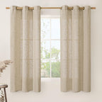 Sheer Linen Curtains 63 Inches Long by LAMIT