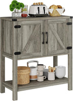 Mufico Console Table with 2-Door Cabinet Coffee Bar Cabinet Sofa Table - Image 8