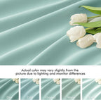 MIULEE Aqua Back Tab Blackout Curtains 52x63 Inches Long 2 Panels Set | Rod - Image 8