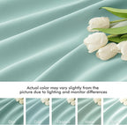MIULEE Aqua Back Tab Blackout Curtains 52x90 Inch Long 2 Panels Set | Rod - Image 8