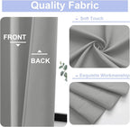 Simplebrand Ava Silver Grey Short 24 Inches Blackout Curtain 2 Panels Set - Image 3