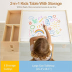 WINGYZ Sensory Table and Chairs, Toddler Activity Table and 2 Chair Set - Image 7