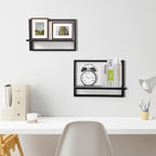 PHOENANCEE Square Floating Shelves, Framed Wall Shelf Decorative Set of 4 - Image 4