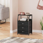 Furnulem Black Night Stand, Small Dresser - Image 5