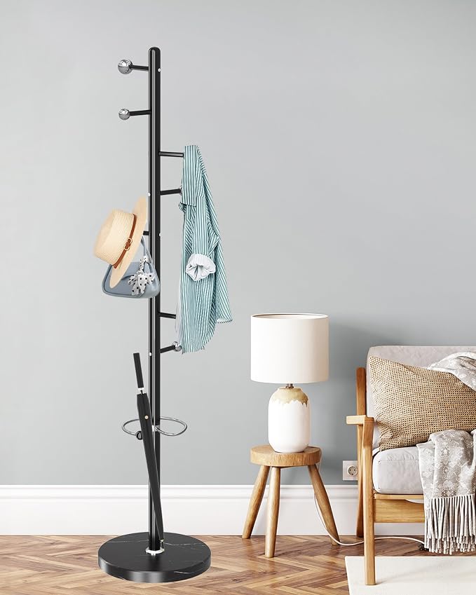 ZOZOE Metal Coat Rack Stand, Modern Coat Rack Freestanding - Image 7