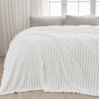 NEWCOSPLAY Fleece Ribbed Cozy King Blanket by NEWCOSPLAY