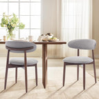 COLAMY Wooden Dining Chairs Set of 6, Modern Fabric Upholstered Dining Room - Image 7