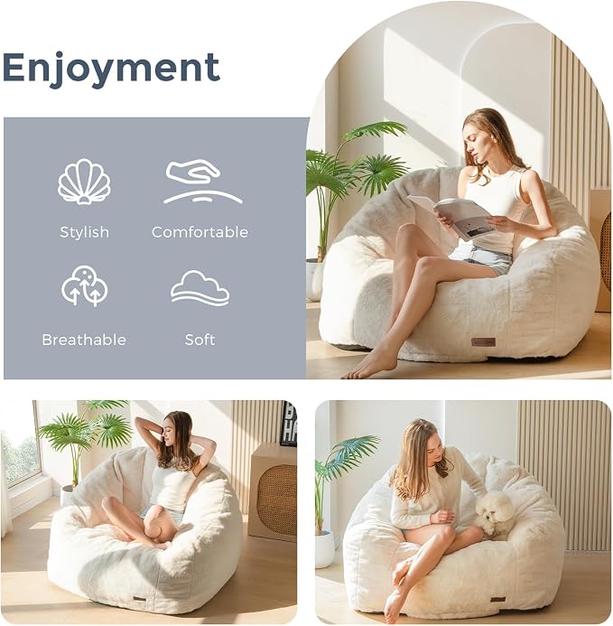 MAXYOYO Giant Bean Bag Chair, Oversized Bean Bag Couch - Image 3