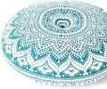 Mandala Floor Pillow Cover Meditation Cushion Seating Throw Hippie Round by EyesofIndia