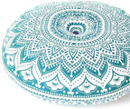 Mandala Floor Pillow Cover Meditation Cushion Seating Throw Hippie Round by EyesofIndia