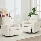 Swivel Rocker Recliner, Oversized Manual Nursery Glider Rocking Recliner Chair - Image 9