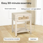 VOWNER Rattan Nightstands Set of 2 - Image 7