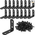 16 Pcs L Bracket Stainless Steel Corner Brace Sets, 90 Degree Right Angle by Romeda
