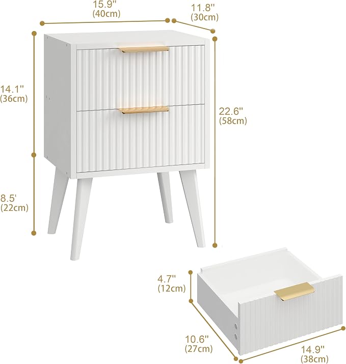 YAUKOMEL Fluted Nightstand - Image 3