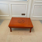 Rectangle 90X75cm Korean Coffee Table Folding Leg Asian Antique Style Living - Image 2