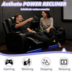 Leather Power Recliner Loveseat - Image 3