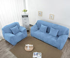 vctops 1-Piece Velvet Plush Stretch Sofa Slipcover - Image 3