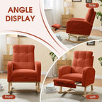 NIOIIKIT Nursery Rocking Chair, Corduroy Upholstered Rocking Chair - Image 8