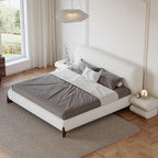 homary 3-Pieces Bedroom Sets King Size Upholstered Bed Frame - Image 3